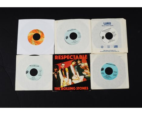 Rolling Stones, eight promo / demo 7" singles demo UK, USA and Canada including Respectable, Hang Fire, Shattered, It's All O