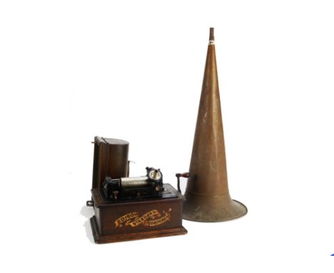 Phonograph: an Edison Standard, Model A No. S194562, with C reproducer and 30-inch brass horn 