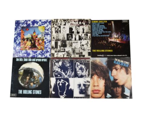 Rolling Stones, six later issue Albums: Gimme Shelter, Their Satanic Majesties, Black and Blue, Exile (double), Big Hits and 