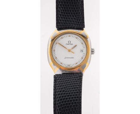 Omega Seamaster Polaris, a gentleman's wristwatch designed by Gerald Genta, the white dial with date aperture, baton hands an