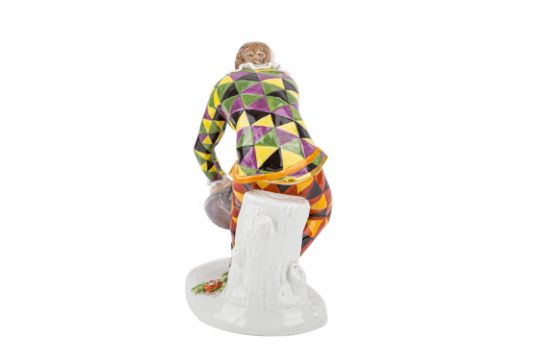 Meissen Harlekin Grussend 20 Jh Figur Aus Der Commedia Dell Arte Entwurf Von Johann Joachim