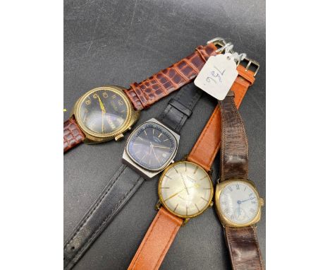 Four assorted gents wrist watches inc Seconda and Rotary