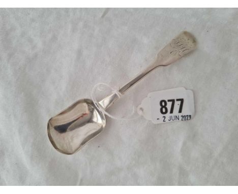 Another Georgian long handled caddy spoon, fiddle pattern, London 1832 b CB