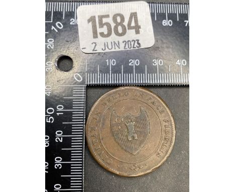 A Worcester city and county penny token 1811
