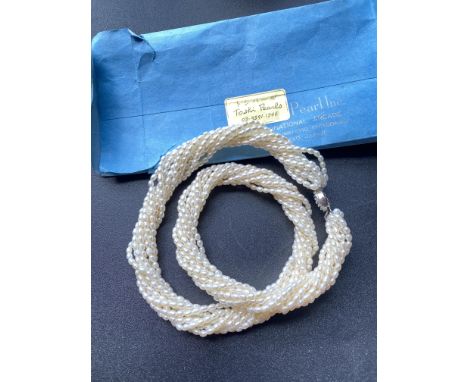 TOSHI – Japanese rope twist fresh water pearl necklace in original bag
