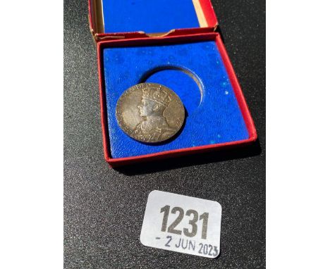 Boxed 1937 Coronation Medal (Silver)