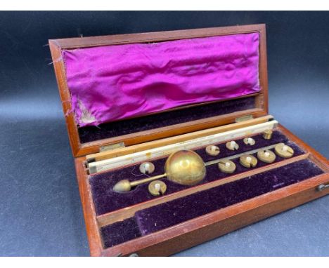 Sikes hydrometer in mahogany case