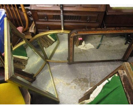 Three vintage mirrors to include two gilt examples 