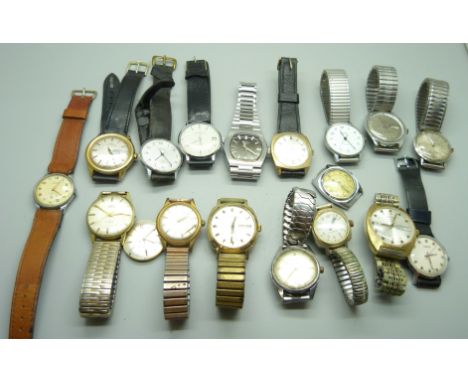 A collection of gentleman's wristwatches including Rotary, Sekonda, Ingersoll and Timex 
