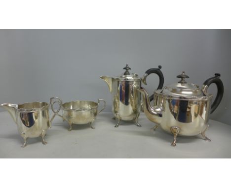 A Rockingham plate four piece tea service **PLEASE NOTE THIS LOT IS NOT ELIGIBLE FOR POSTING AND PACKING** 