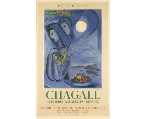 Chagall, Marc (Witebsk 1887 - 1985 Saint Paul de Vence),"Saint Jean Cap Ferrat Chagall Peintures-Aquarelles-Dessins Galerie d