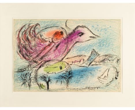 Chagall, Marc (Witebsk 1887 - 1985 Saint Paul de Vence),"La Baie - Double Page (Die Bucht - Doppelseite)", Lithografie auf Pa