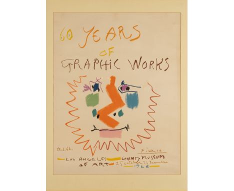 Picasso, Pablo (Malaga 1881 - 1973 Mougins, Studium an der KA Madrid, Maler, Grafiker und Bildhauer),"Picasso 60 Years of Gra