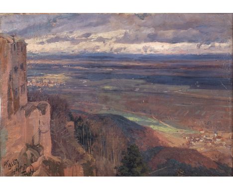 Wille, Fritz von (Weimar 1860 - 1941 Düsseldorf, der wohl bedeutendste Maler der Eifel, Schüler der KA Düsseldorf),"Blick von
