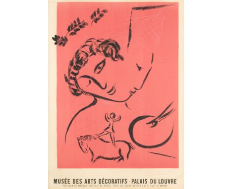 Chagall, Marc (Witebsk 1887 - 1985 Saint Paul de Vence),"Le Peintre en rose (Der Maler in Rosa) Musée des Arts decóratifs - P