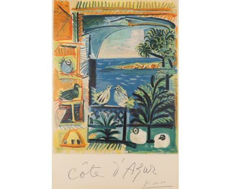 Picasso, Pablo (Malaga 1881 - 1973 Mougins, Studium an der KA Madrid, Maler, Grafiker und Bildhauer),"Cote d´Azur", Lithograf