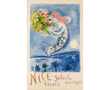 Chagall, Marc (Witebsk 1887 - 1985 Saint Paul de Vence),"La Baie des Anges Nice Soleil Fleurs Commissariat général au tourism