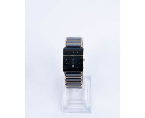 Rado Diastar Diamant, Damenarmbanduhr, Schweiz, 1990er Jahre, Ref. 160.0281.3.062, Keramik und Titan, teils vergoldet, rechte