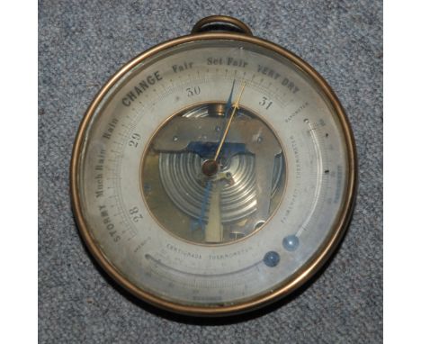 A tray lot including circular brass barometer, turned boxes, silhouette, framed miniatures etc Condition Report: Available up