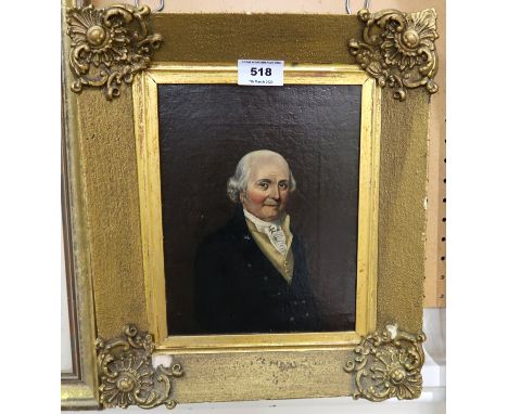 BRITISH SCHOOL Portrait of a gentleman, half length, oil on board, 23 x 17cm Condition Report: Available upon request