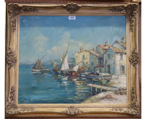 R BARLE Les Martuges, France, signed, oil on canvas, 50 x 60cm Condition Report: Available upon request