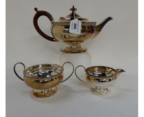 A three-piece EPNS tea service Condition Report: Available upon request