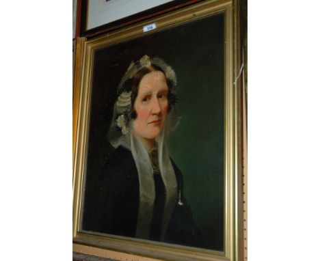 SCOTTISH SCHOOL Portrait of a lady, head and shoulders, oil on canvas, 55 x 45cm Condition Report: Available upon request