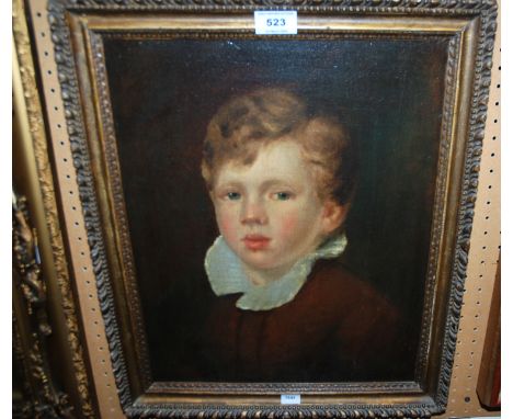 BRITISH SCHOOL Portrait of a young boy, head and shoulders, oil on canvas, 42 x 33cm Condition Report: Available upon request