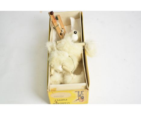 A Pelham poodle puppet, in original box, 