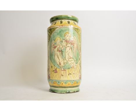 Attributed to Aphra Peirce Della Robbia Pottery (Birkenhead 1894-1906), a cylindrical jar of substantial proportions, with sg