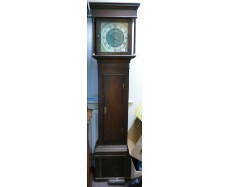 30 hour Longcase clock in cottage case circa 1795 with painted dial:  Unknown maker. 