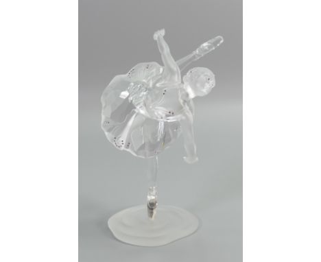 Swarovski Crystal Ballerina Figure: Unusual item with with artists signiture, height 13.5cm