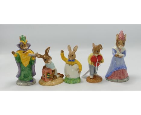 Royal Doulton Bunnykins Figures to include:  Sweatheart Db130, Easter Greetings DB149, Easter Treat DB 289, Sundial DB213 &am