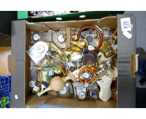A mixed collection of items: to include Novelty clocks in ceramic and metal etc