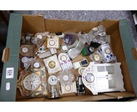A mixed collection of items: to include Novelty clocks in ceramic and metal etc