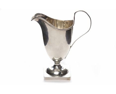 EDWARDIAN SILVER MILK JUGmaker's mark rubbed, possibly Stokes & Ireland Ltd, date letter very rubbed, possibly 1902, in the G