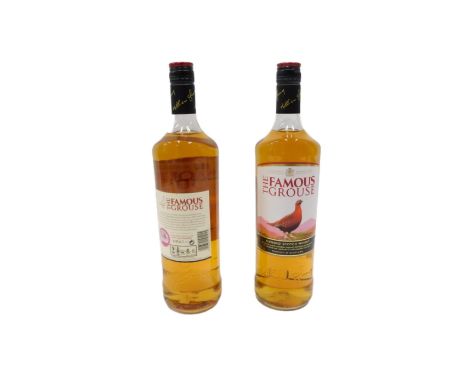 Two bottles of The Famous Grouse Blended Scotch whisky, 1 litre.