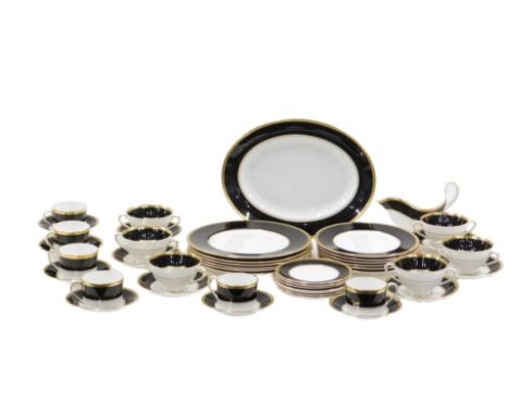 A Coalport Athlone brown part tea and dinner service, coffee service, to include coffee cans, etc.