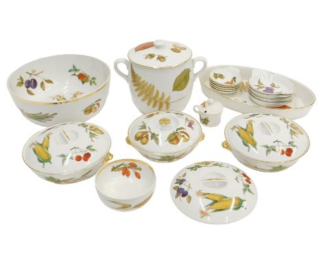 A quantity of Royal Worcester Evesham pattern porcelain, to include large two handled jar and cover, bowl, tureens, etc.