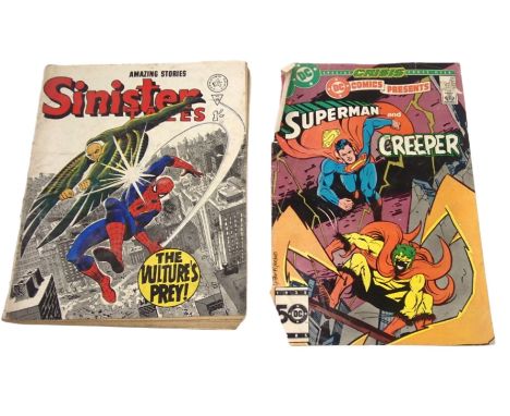 Sinister Tales Amazing Stories approved comic, issue 99, and a DC comics Superman and Creeper cover issue 88. (2)