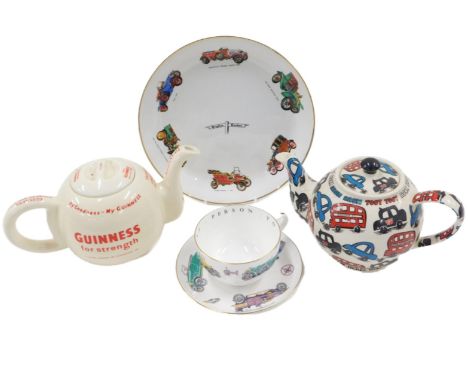 A quantity of various ceramic items, to include a Cardew design Hong Kong teapot, Carltonware Guinness teapot, Royal Worceste
