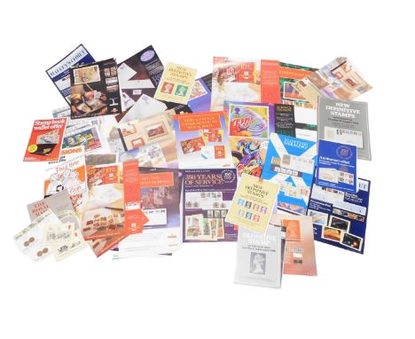 Philately. Royal Mail first day covers, Christmas stamp programmes, various advertising Christmas stamp posters, etc. (1 box)