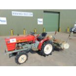Yanmar XM151 OD 4x4 Diesel Compact Tractor c/w Rotorvator 526 hours only