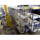 Stainless Steel Multi-tray Mobile Carts, 24'' x72''