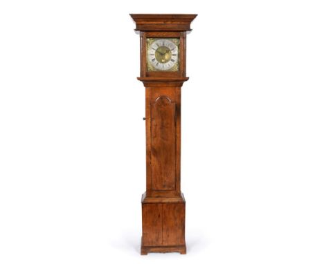 A Good Oak Thirty Hour Longcase Clock, signed Jonas Barber, Winster, numbered 137, circa 1752, flat top pediment, arched trun