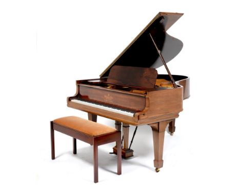 A Steinway & Sons of New York/Hamburg Rosewood Cased 6' Grand Piano, serial no.115439, circa 1905, raised on square tapering 