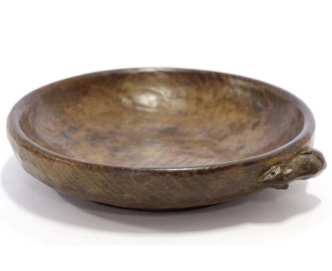 A Robert ''Mouseman'' Thompson Small Oak Bowl, with carved mouse signature, 16.5cm diameter See illustration