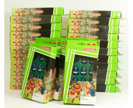 Twenty nine boxes of Subbuteo teams (63000), all Arsenal 2nd kit, blue, 743 