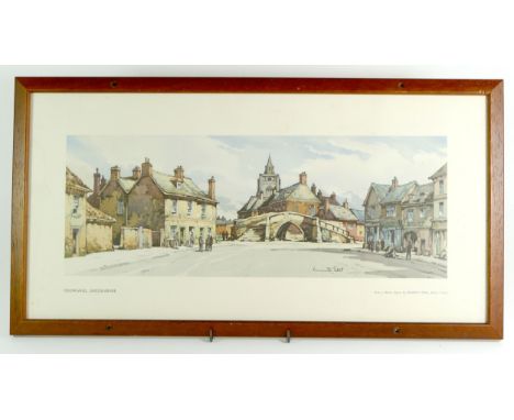 A framed carriage print, Crowland, Lincolnshire, Kenneth Steele. 