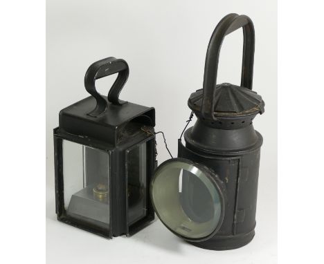 A Southern Railway four aspect handlamp, body stamped 'S(E)R', complete with burner but missing but missing green/orange glas